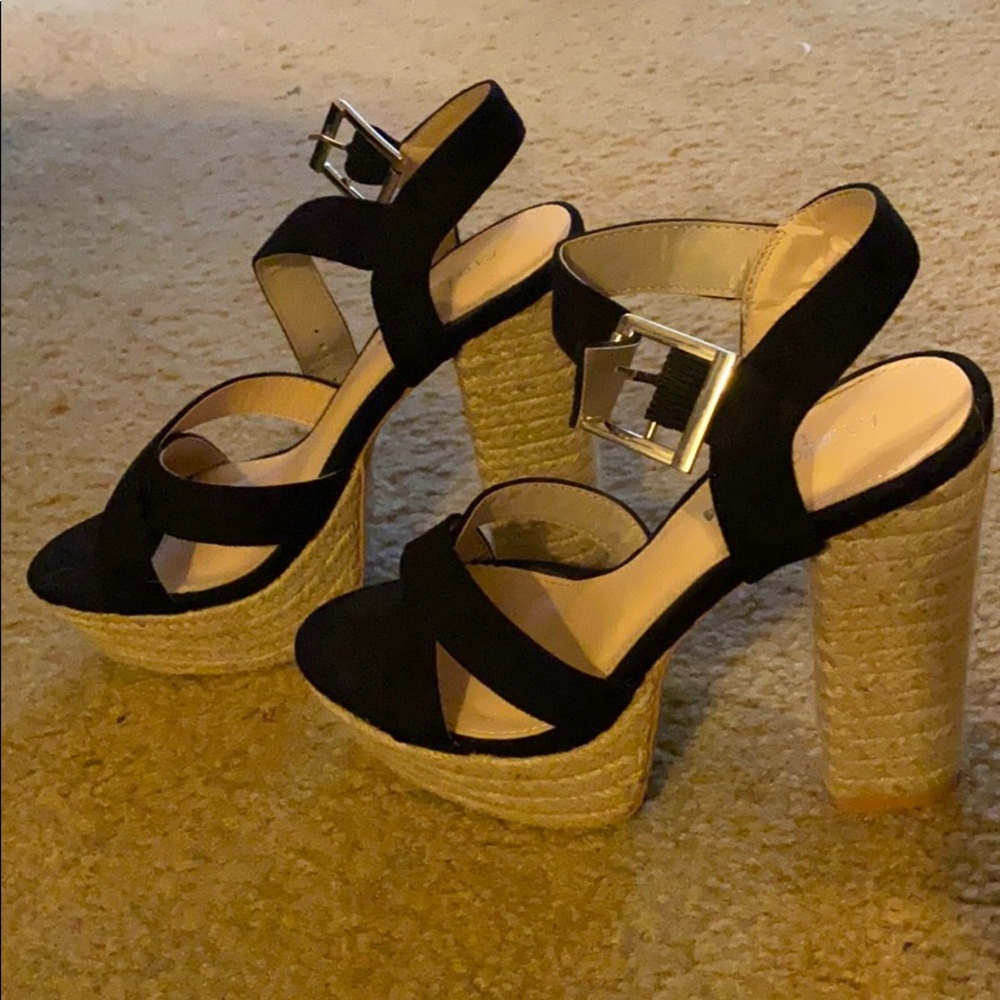 strappy platform heel